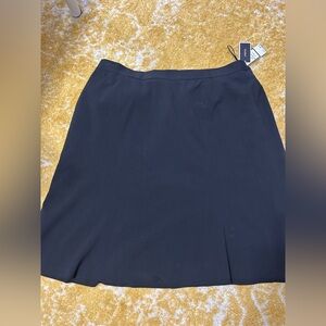 NINE WEST Womens  Panelled Flare Skirt Midi Solid Black 18 NWT Stretchy Lined